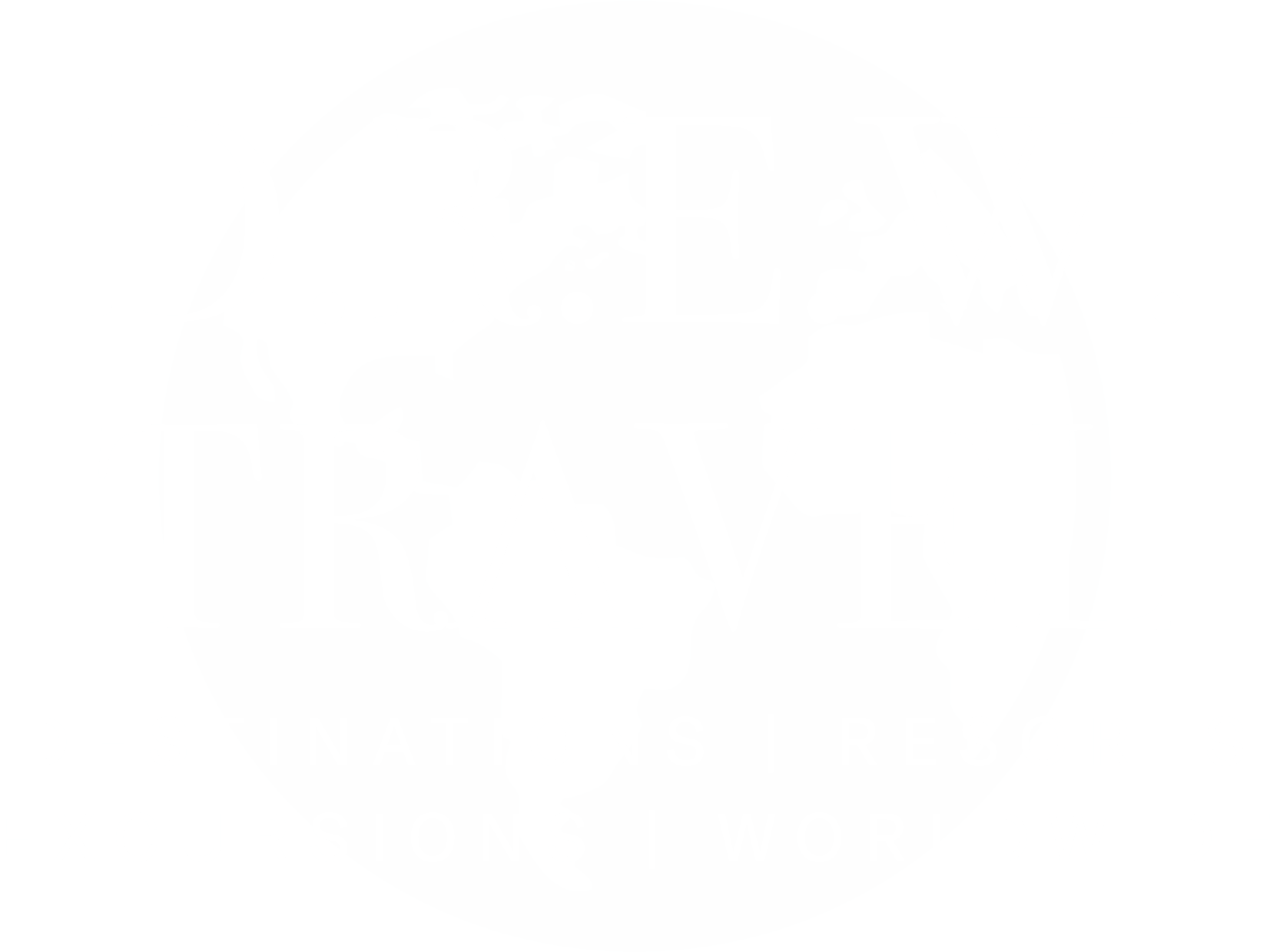 A logo DREW TRAVEL AGENCY over a globe. Specializing in Destinations, Resorts, Excursions Worldwide.
